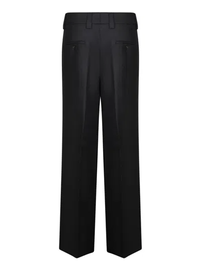 Incotex Wide Leg Trousers Button Detail In Blue