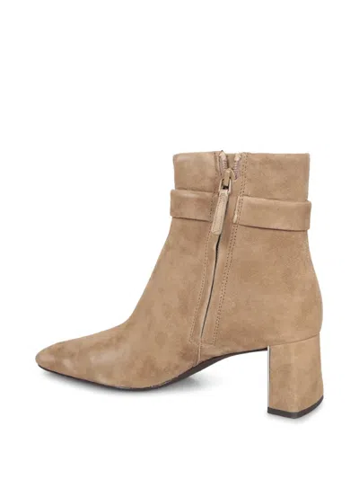 Tory Burch Georgia Suede Ankle Boots With Block Heel In Brown