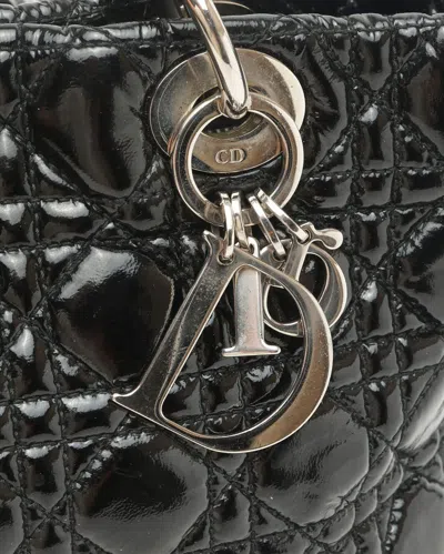 Dior Christian  Large Patent Lady  Bag In Multi