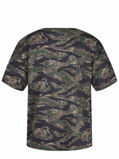 Diesel T-boxt-t22 Tiger-stripe Logo T-shirt In Brown