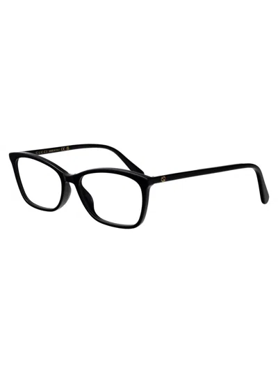 Gucci Black-black-transparent Recycled Acetate Glasses In Black