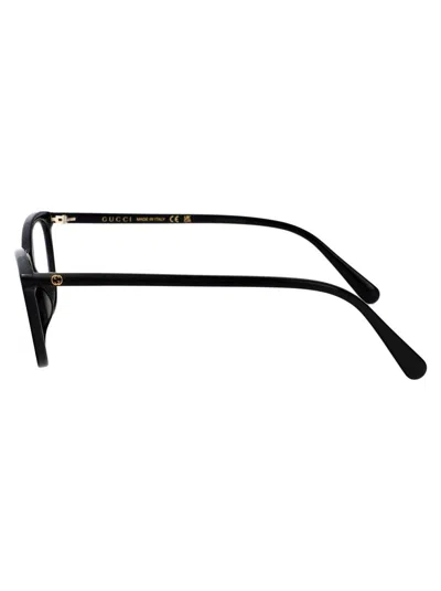 Gucci Black-black-transparent Recycled Acetate Glasses In Black