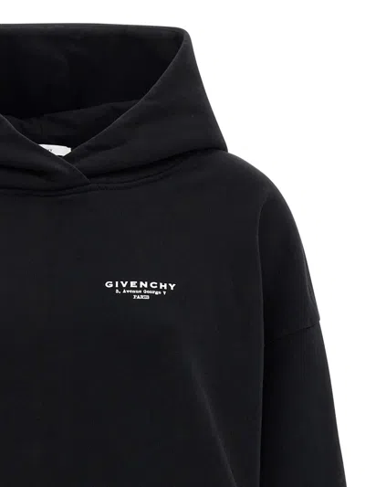 Givenchy Oversized Hooded Sweatshirt Kangaroo Pocket In Black