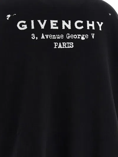 Givenchy Oversized Hooded Sweatshirt Kangaroo Pocket In Black