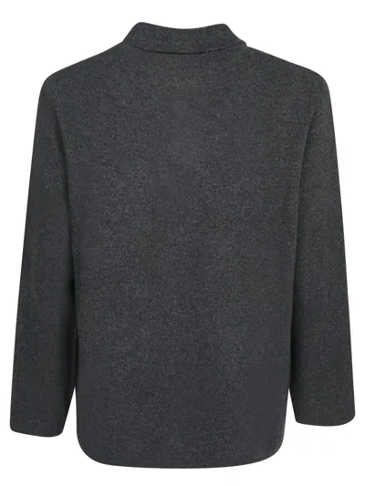 Lardini Buttoned Patch-pocket Cardigan In Gray