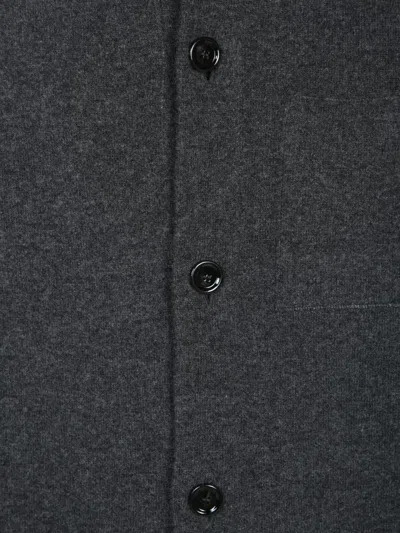 Lardini Buttoned Patch-pocket Cardigan In Gray