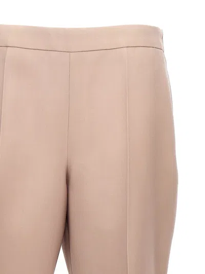 Jil Sander Pleat Wool Pants In Pink