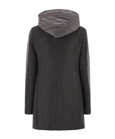 Fay Toggle Wool-blend Coat In Black
