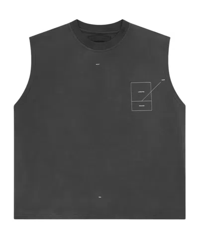 Heliot Emil Graphic-print Cotton Top In Gray