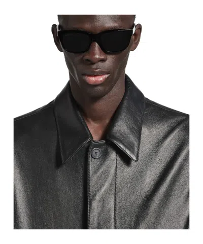 Balenciaga Men's Soho Square Xl Sunglasses In Black In Black