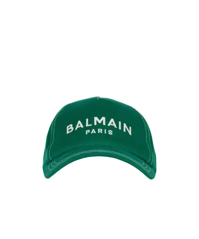 Balmain Cotton  Cap In Green