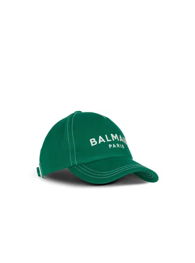 Balmain Cotton  Cap In Green
