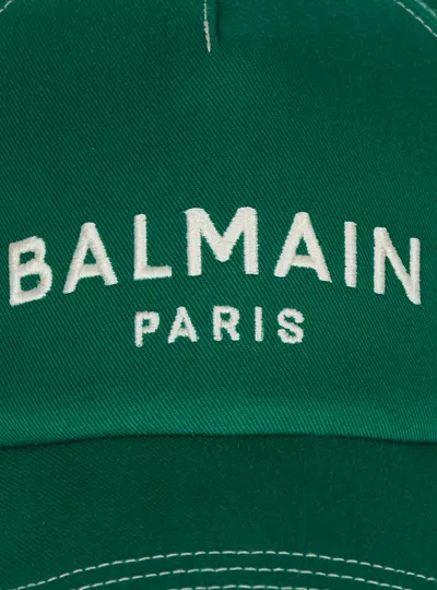 Balmain Cotton  Cap In Green