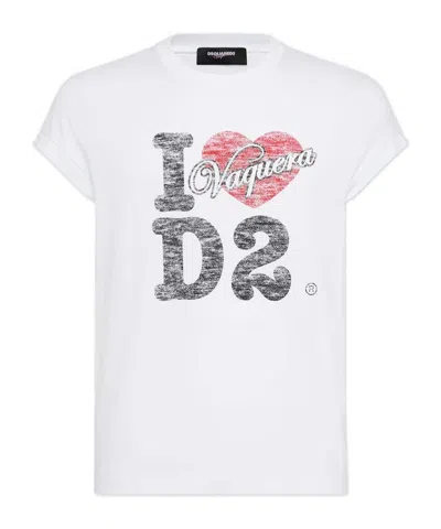 Dsquared2 Short Sleeve T-shirt In White