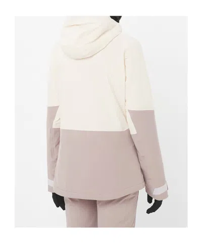 Salomon Hooded Colour-block Jacket In Neutral