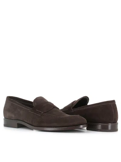 Henderson Baracco Classic Penny Loafers 51405b In Brown