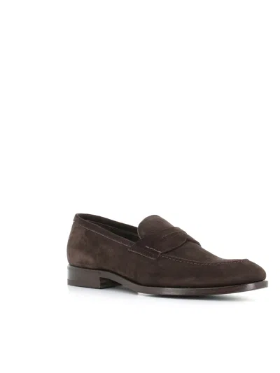 Henderson Baracco Classic Penny Loafers 51405b In Brown