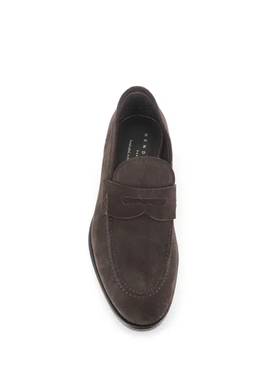 Henderson Baracco Classic Penny Loafers 51405b In Brown