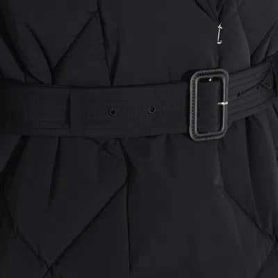 Mackage Olive Belted Quilted Down Jacket In Black