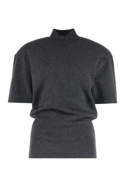 Jacquemus Grey Wool-cashmere Sweater In Gray