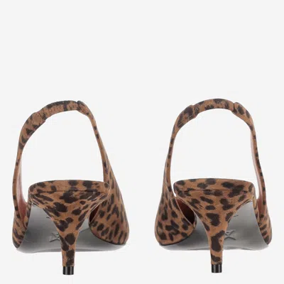 Amina Muaddi Multicolor Calf Leather Bos Taurus Platform Pumps In Animal Print
