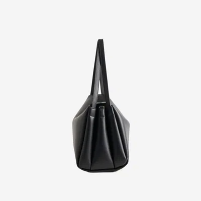 Themoirè Eudora Double-handle Top-handle Tote Bag In Black