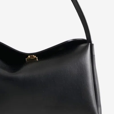 Themoirè Eudora Double-handle Top-handle Tote Bag In Black