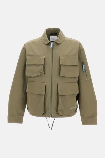And Wander Water-repellent Cotton-blend Jacket In Green