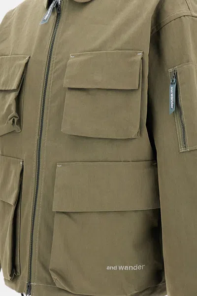 And Wander Water-repellent Cotton-blend Jacket In Green