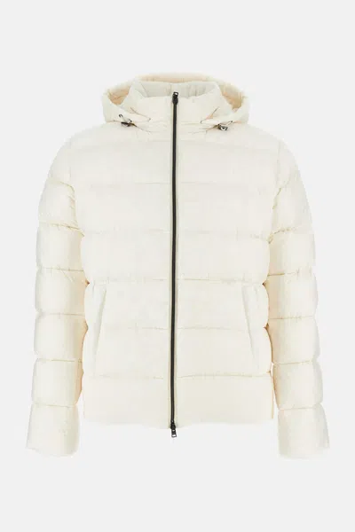 Herno Man Puffer Cream Size 40 Polyamide In White