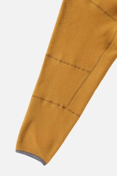 And Wander Wool Fleece Cardigan In Yellow