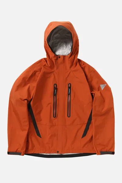 And Wander Reflective Stitching Hooded Jacket In Red