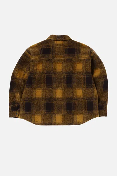 And Wander 50 Wool Shaggy Zip Jacket In Brown