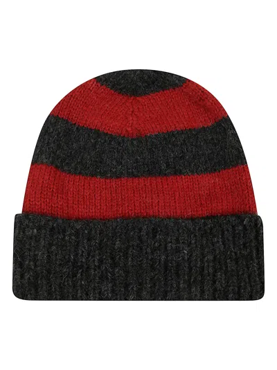 Alanui Multicolor Knitted Hat With Ribbed Cuff In Multi