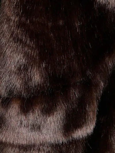 Stand Studio Sleek Modern Evyn Jacket With Subtle Sheen In Brown