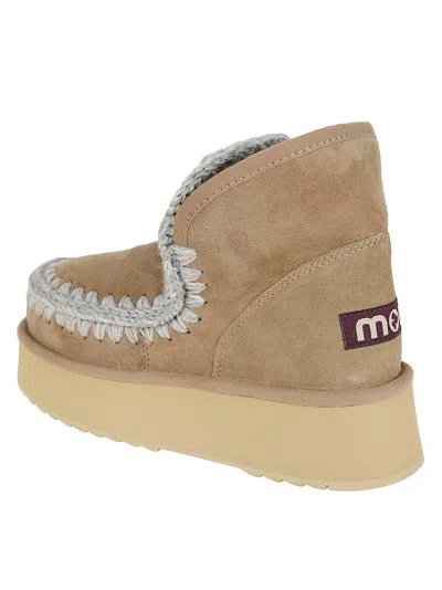Mou Mini Eskimo Platform Ankle Boot In Gold