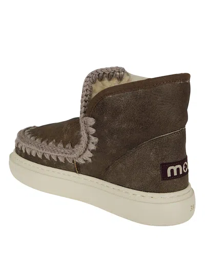 Mou New Eskimo Leather Booties In Brown