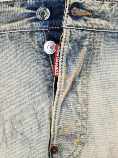 Dsquared2 Cool Guy Faded-effect Paint-splatter Jeans In Blue