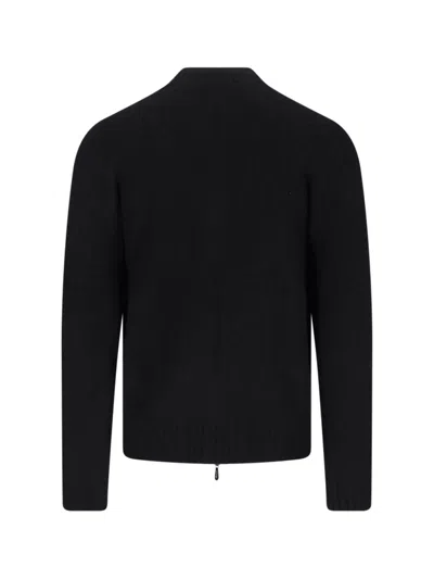 Drumohr Classic Black Sweater With Round Neckline In Black