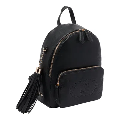 Liu •jo Versatile Backpack Featuring Multiple Pockets In Black