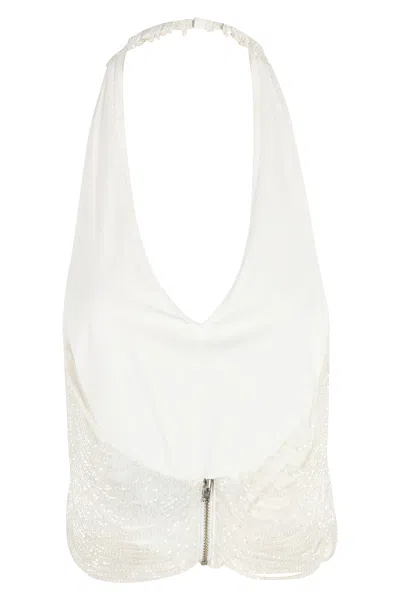 Giuseppe Di Morabito Top Con Perline In White