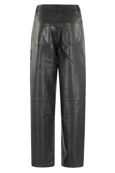 Remain Birger Christensen Cocoon Black Leather Pants In Black