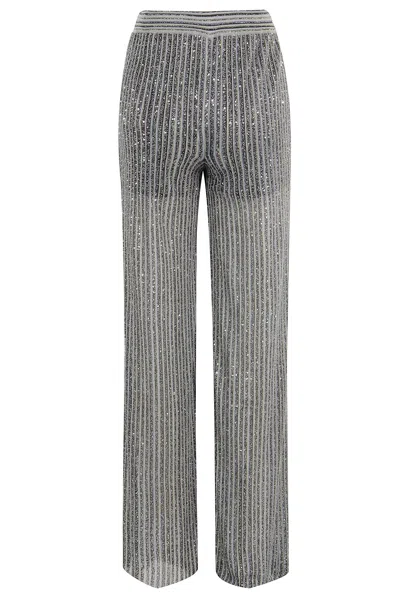 Missoni Lange Hose Mit Elastischem Bund Und Pailletten In Gray