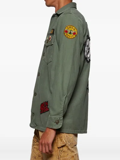 Madeworn Guns N Roses-appliqué Shirt In Green