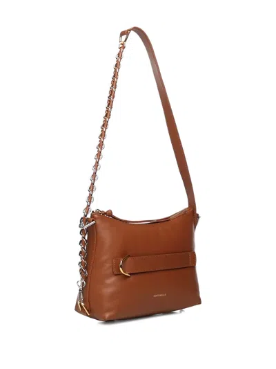 Coccinelle Chain Strap Shoulder Bag In Brown