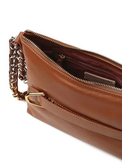 Coccinelle Chain Strap Shoulder Bag In Brown