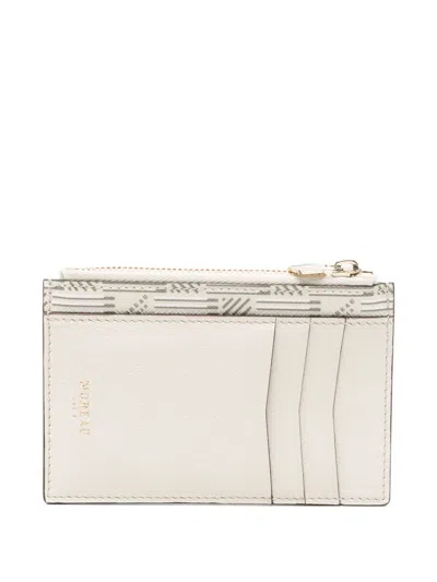 Moreau Geometric-pattern Zipped Wallet In Neutral