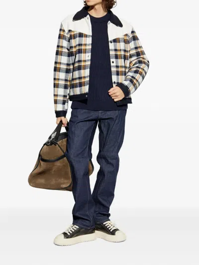 Dsquared2 Ribbed Crewneck Sweater In Blue