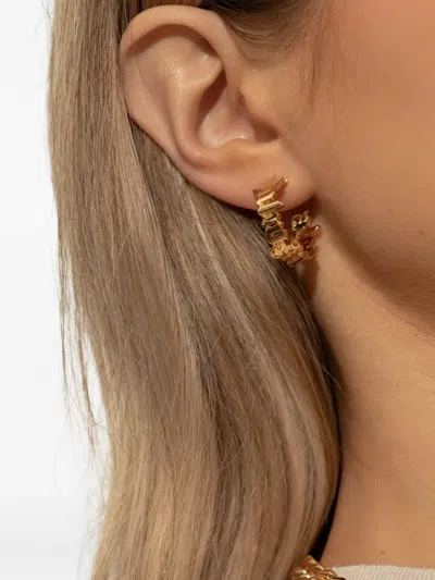 Palm Angels Classic Logo Earrings In Gold