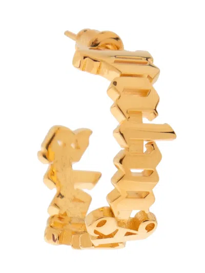 Palm Angels Classic Logo Earrings In Gold